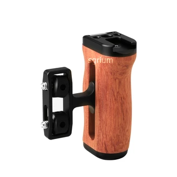 Sgrium Universal-Kamerakäfig, linke/rechte Seite, Holzgriff mit 1/4 Zoll Löchern, Kaltschuh für Sony-Käfig, zusätzliche