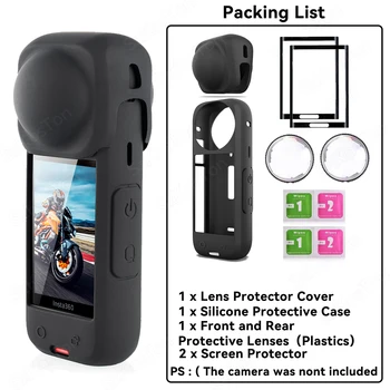 Schutz für Insta360 X4: Objektivschutz + Aufbewahrungstasche + Displayschutzfolie für Objektivschutz Anti-Kratz-Zubehör