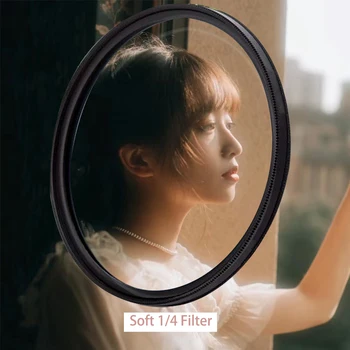 Soft White Diffusion 1/4 Filter Mist Dreamy Cinematic Effect Filter Ultra Slim 49 mm 52 mm 55 58 62 67 72 77