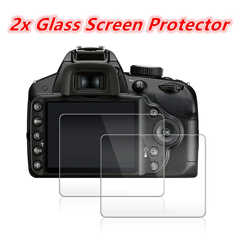 Displayschutz für Canon EOS R5, EOS R6 Mark II, EOS R6 u. a.: 2x Glas-LCD-Displayschutzfolie R6III M50 4000D 3000D 2000D 200D SL2 T7