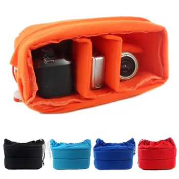 Kamera-Einsatztasche, Samt, stoßfest, Trennwand, gepolsterte Tasche, Schutz, Kameraobjektivtasche, weiche