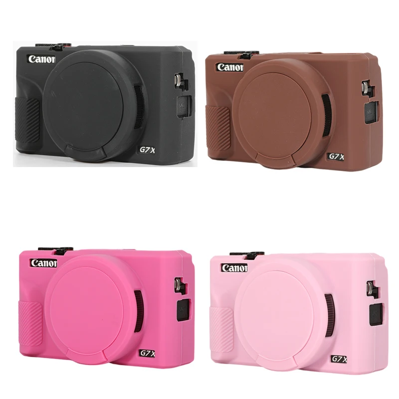 Silikonhülle für Canon PowerShot G7 X Mark III: Weiche Silikon-Gummi-Kamerahülle G7XII G7X2 G7X3 Stoßfeste Abdeckung Objektivschutz