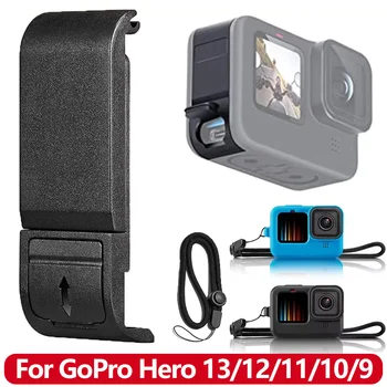 Akku für GoPro HERO13 Black, HERO12 Black, HERO11 Black: Ersatz-Seitentür-Batterieabdeckung, Silikonhülle
