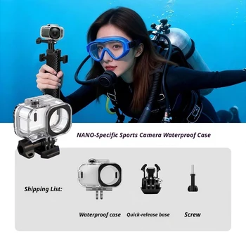 60M Wasserdichtes Gehäuse für DJI Osmo Nano, Schützende Unterwasser-Tauchhülle, Wasserdichtes Tauchgehäuse Zubehör