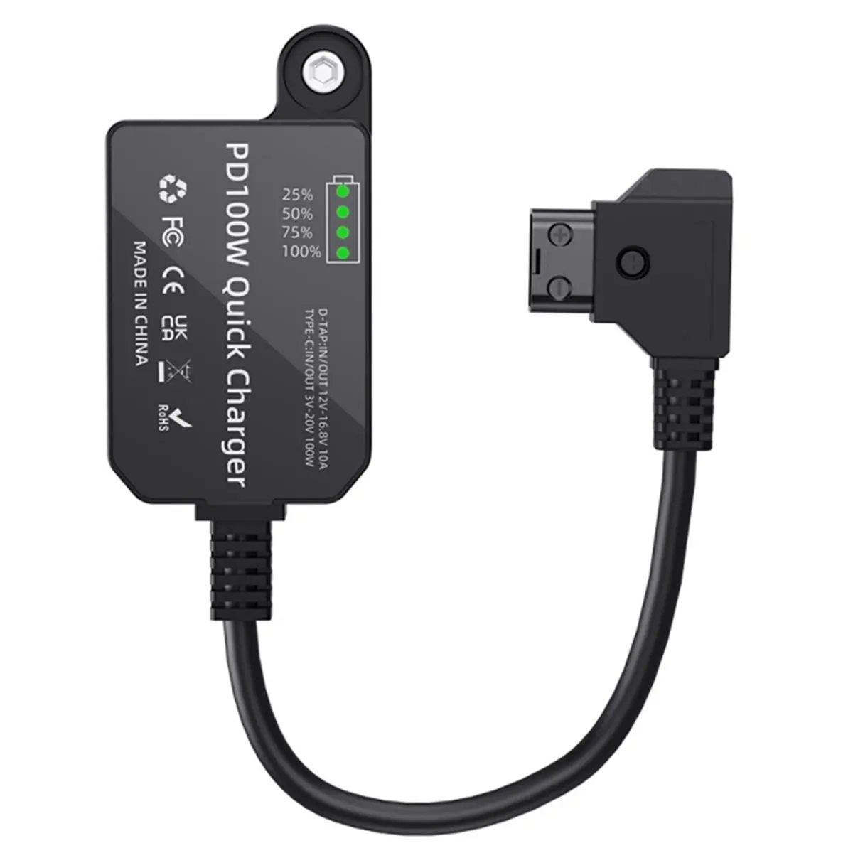 Neuer Dummy-Akku D-TAP V-Port auf PD 100 W bidirektionales Lade- und Entlademodul USB-Netzteil für Kameras