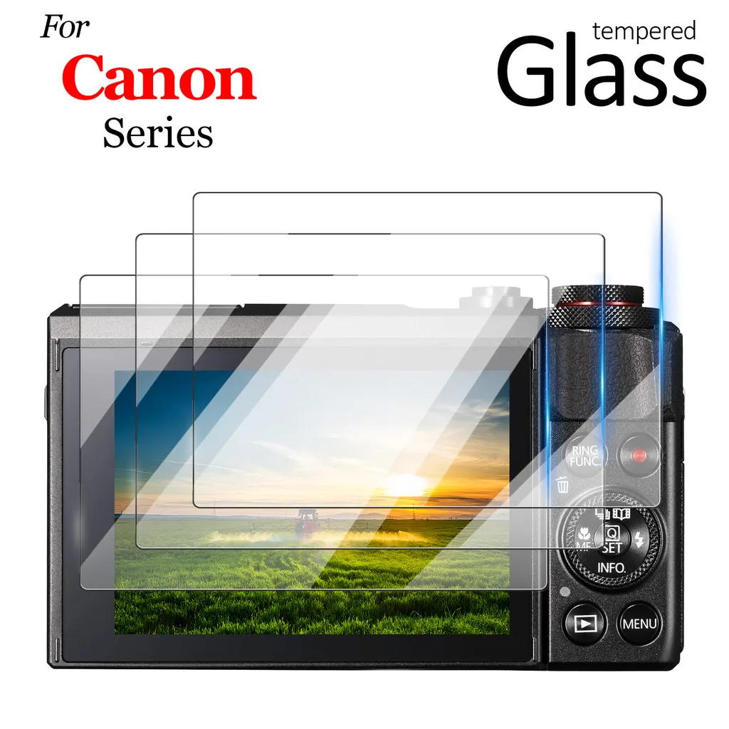 Displayschutz für Canon PowerShot G7 X Mark III: 2 Stück 9H Gehärtetes Glas, G5X / G9X II Kamera LCD-Bildschirmschutzfolie Schutzglasfolie