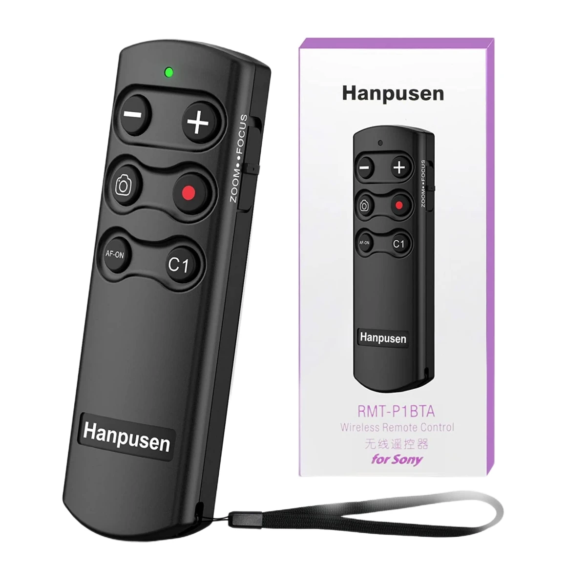 Hanpusen RMT-P1BTA Kamera-Fernbedienung, kabelloser Auslöser, Fotografieren und Videos für Sony ZV-1F, A7RV, A7IV