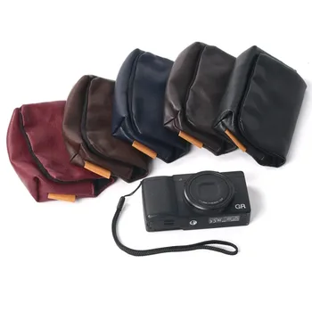 Leder-Halbhülle für Sony ZV-1, RX100 VII: PU Leder Weiche Fall Abdeckung Kamera Tasche VI V HX95 W300 W100