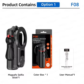 Magnetischer Mini-Selfie-Stick Stativ für Mobiltelefone mit Verlängerungsstab, Kabelloser Fernbedienung, Optionaler Beleuchtung, für Smartphone-Vlog-Aufnahmen