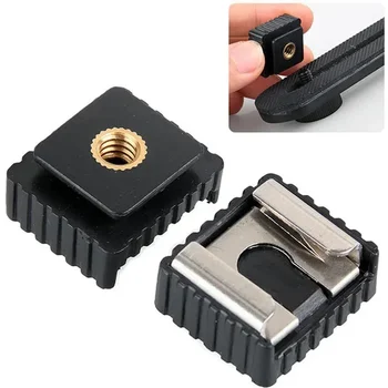 Blitzschuhhalterung, Standard-Blitzschuh-Adapter auf 1/4-Zoll-Schraube für Studio-Lichtstativ, Stativ, Blitzlicht