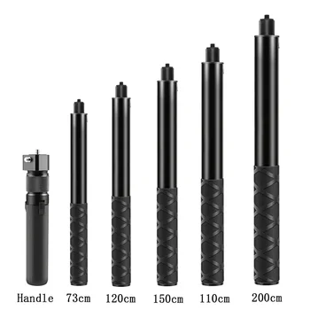 Selfie-Stick für Insta360 X5, X4: Selfie-Stick-Set mit Griff für Action SJCAM Kamera Bullet Time Unsichtbarer