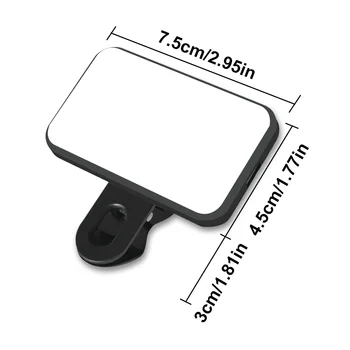 Mini-Selfie-Fülllicht, wiederaufladbar, 3 Modi, einstellbare Helligkeit, tragbar, für Handy, Computer, LED-Fülllicht