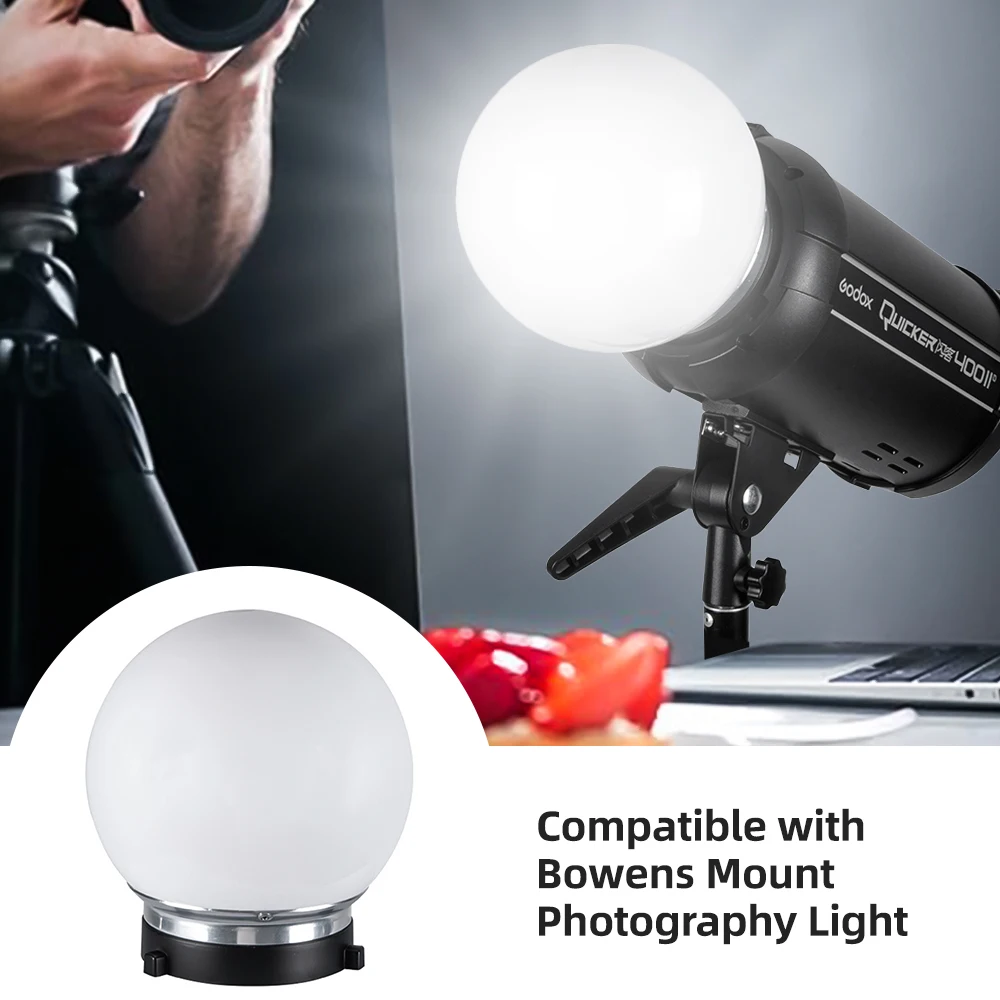 15 cm/6 Zoll weiche Lichtkugel für Fotografie, durchscheinende Diffusorkugel, Blitzlichtkugel, Diffusorkuppel mit