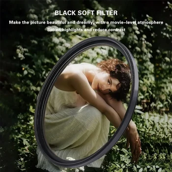 Black Mist 1/4 schwarze weiche Kameraobjektivfilter 49 mm 52 mm 55 mm 58 mm 62 mm 67 mm 72 mm 77 mm 82 mm