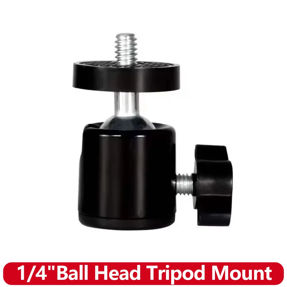 1/4" drehbarer Mini-Kugelkopf-Stativhalterungsadapter für GoPro 13 12 11 10 9 Insta360 DSLR-Kamera, Camcorder, Lichthalterung, Zubehör