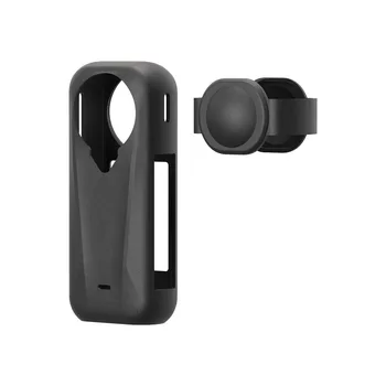 Displayschutz für Insta360 X4: Silikonhülle mit Objektivdeckel Air, Skin Sleeve Soft Protective Cover Anti-Drop Full Protector