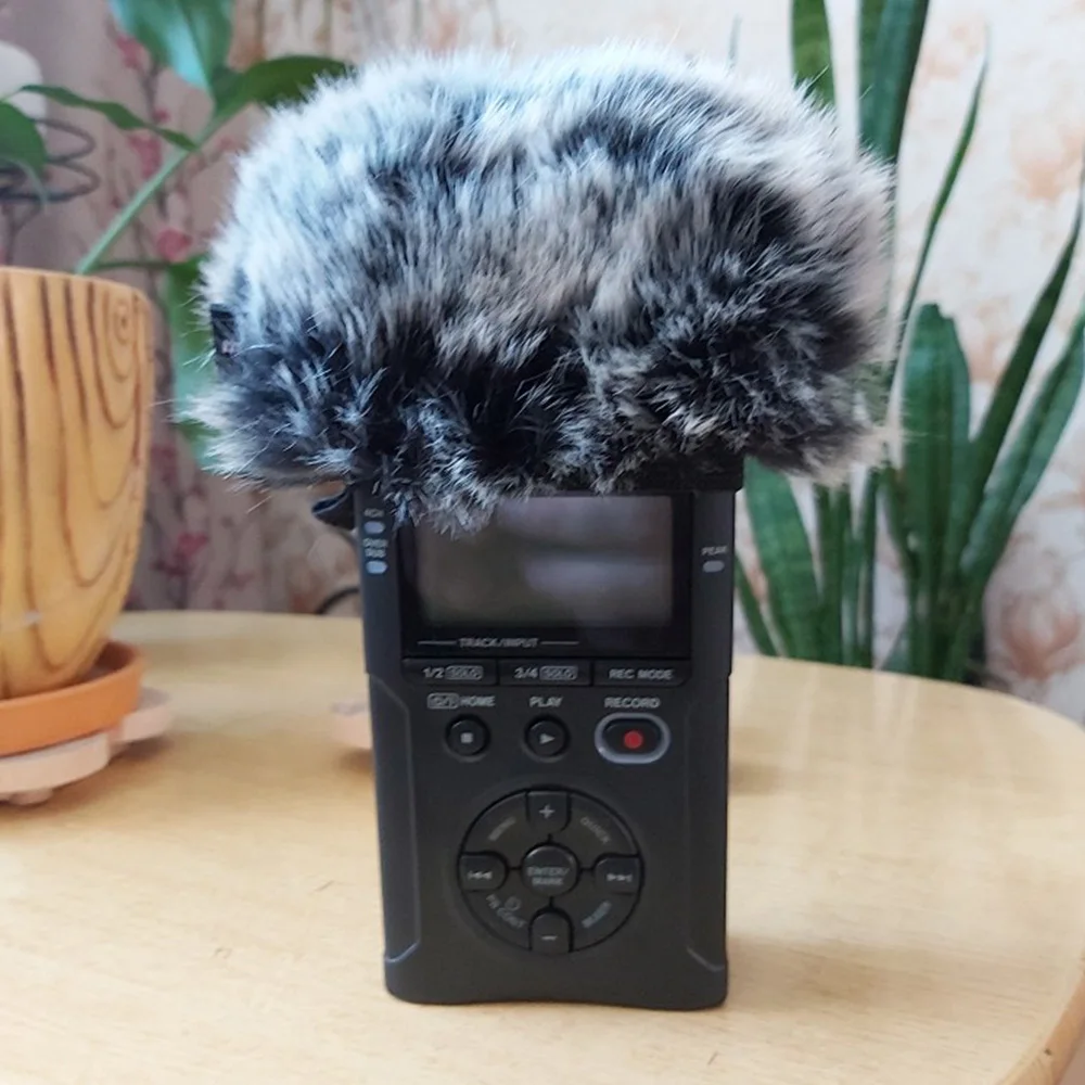 Pop Filter Dead Cat Pelz Mikrofon Windschutzscheibe Indoor Schwamm Wind Muff Abdeckung Für Tascam DR40 Dr40X DR07 DR07X