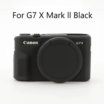 Silikonhülle für Canon PowerShot G7 X Mark III: Mark II Gehäuse-Gummihülle Tasche für G7XII G7X2 G7X3 mit Objektivschutz