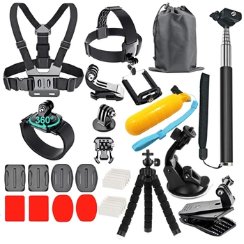 Selfie-Stick für GoPro HERO13 Black, Insta360 X4, X3: Action Kamera Zubehör Set Für Xiaomi Yi Fall Kit Strap montieren Selfie Stick Motorrad