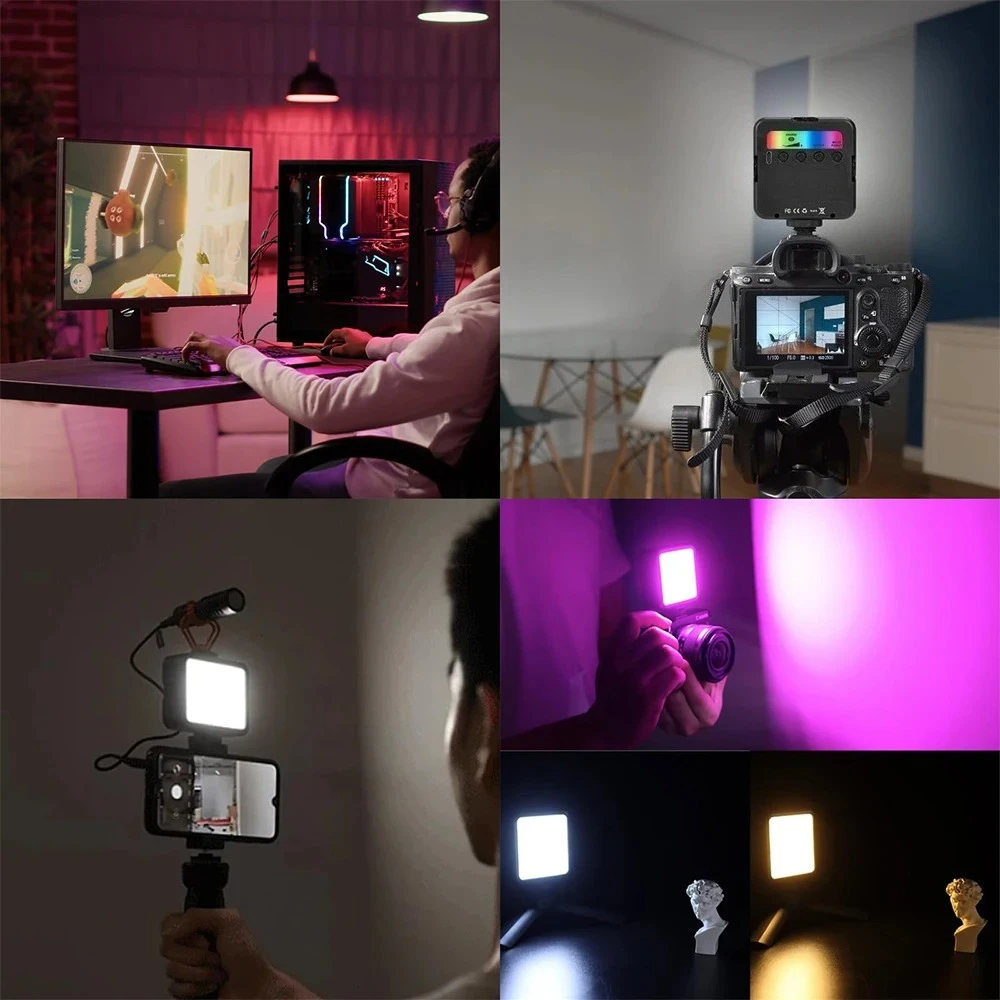 Taschen-RGB-Fülllicht Tragbares LED-Licht Video-Mini-Fülllicht für Kamera Smartphone für GoPro Laptop Selfie