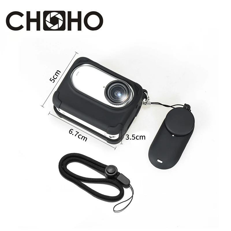 Schutzhülle für Insta360 GO 3S: GEHEN 3S Zubehör Soft Shell Fall + Objektiv Kappe Gummi Silikon silikagel Gehäuse Schutz