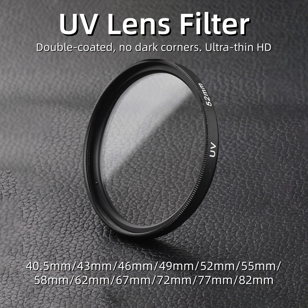UV-Schutzfilter Ultra Slim HD 40,5mm 43mm 46mm 49mm 52mm 55mm 58mm 62mm 67mm 72mm 77mm 82mm für Canon Nikon