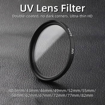 UV-Schutzfilter Ultra Slim HD 40,5mm 43mm 46mm 49mm 52mm 55mm 58mm 62mm 67mm 72mm 77mm 82mm für Canon Nikon