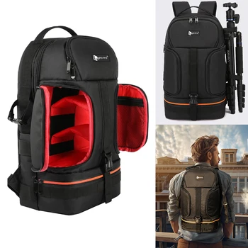 Wasserdichter Video-Rucksack mit Kamera-Schultern und Reflektorstreifen, passend für 15,6 Zoll Latptop