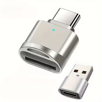 2er-Pack Typ C TF SD-Kartenleser Zinklegierungsgehäuse mit USB C auf USB-Adapter für iPhone 15-17 Pro Max Laptop MacBook Samsung