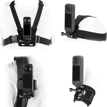 Handschlaufe für Insta360 X5, X4, X3: Zubehör-Set, Brustmontage, Kopfgurt, Rucksack-Clip-Halter, Handschlaufe