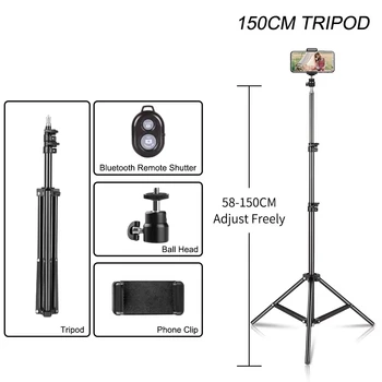 200cm Fotografie-Stativ mit 1/4-Zoll-Schraubkopf, Verstellbares Lichtstativ für Handy-Ringlicht, Fotostudio