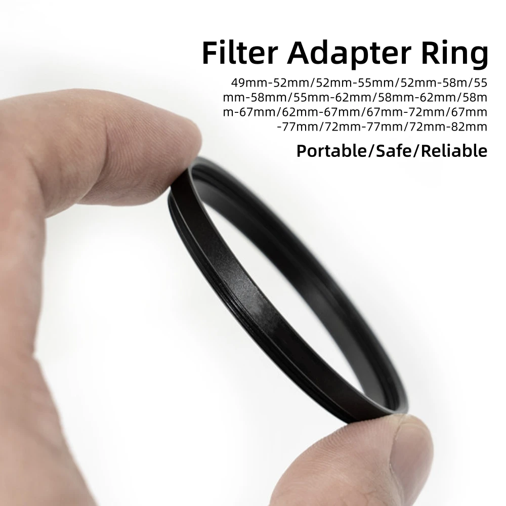 Kameraobjektiv-Filteradapterring Step-Up-Ring 49mm 52mm 55mm 58mm 62mm 67mm 72mm 77mm 82mm für DSLR UV CPL Zubehör